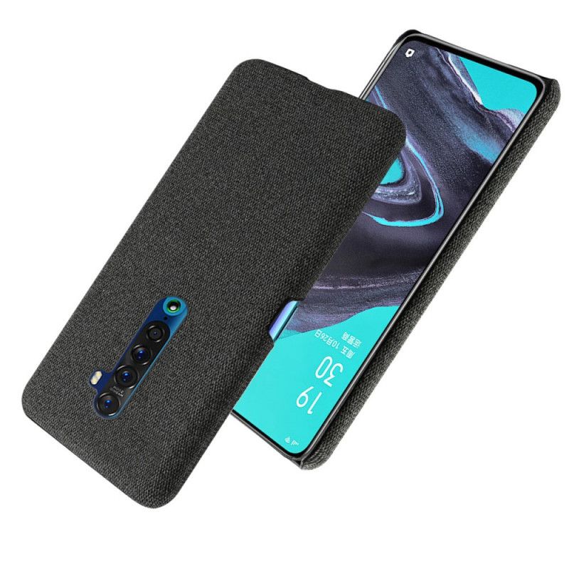 Hoesje voor Oppo Reno 2 Grijs Zwart Ksq Chique Stof