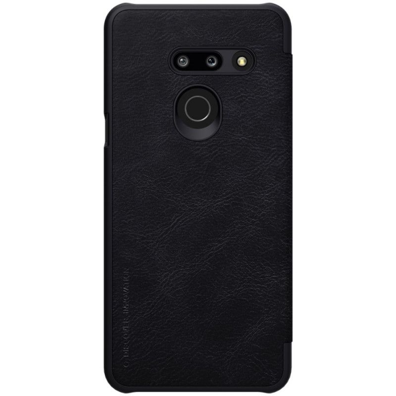 Folio-hoesje ThinQ LG G8 ThinQ Rood Zwart Telefoonhoesje Nillkin Qin-Reeks