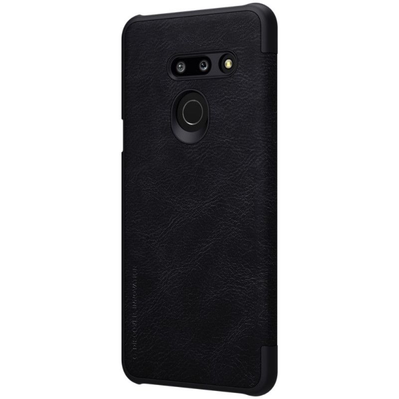 Folio-hoesje ThinQ LG G8 ThinQ Rood Zwart Telefoonhoesje Nillkin Qin-Reeks