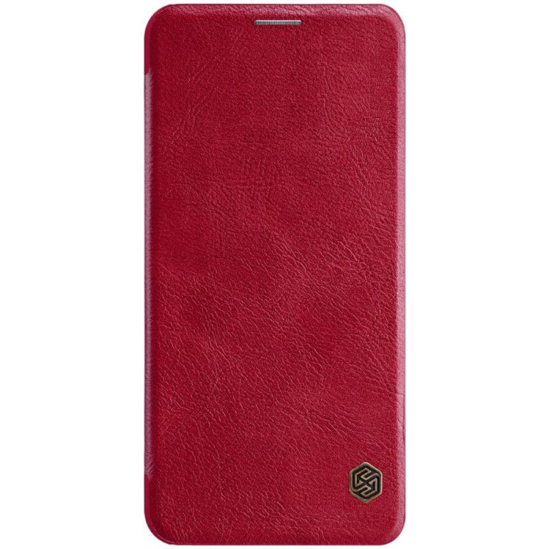 Folio-hoesje ThinQ LG G8 ThinQ Rood Zwart Telefoonhoesje Nillkin Qin-Reeks