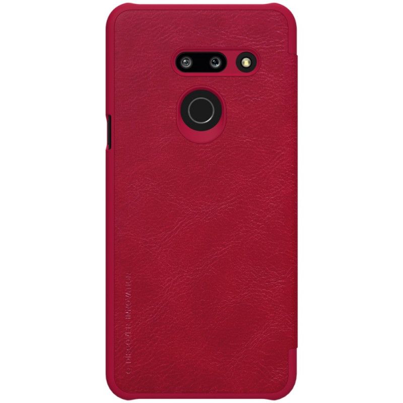 Folio-hoesje ThinQ LG G8 ThinQ Rood Zwart Telefoonhoesje Nillkin Qin-Reeks