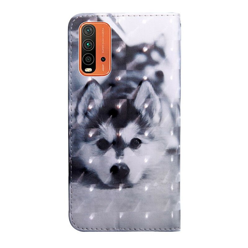 Bescherming Hoesje Xiaomi Redmi 9t Zwart-witte Hond