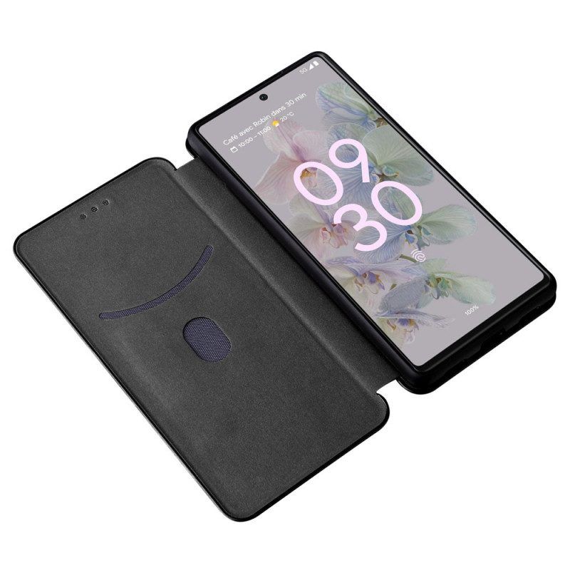 Bescherming Hoesje voor Google Pixel 6A Folio-hoesje Gekleurde Koolstofsilicone