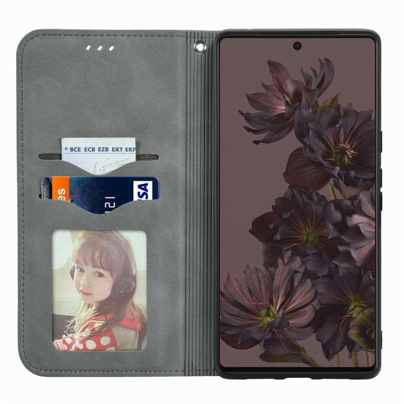 Bescherming Hoesje voor Google Pixel 7 Folio-hoesje Vintage-serie