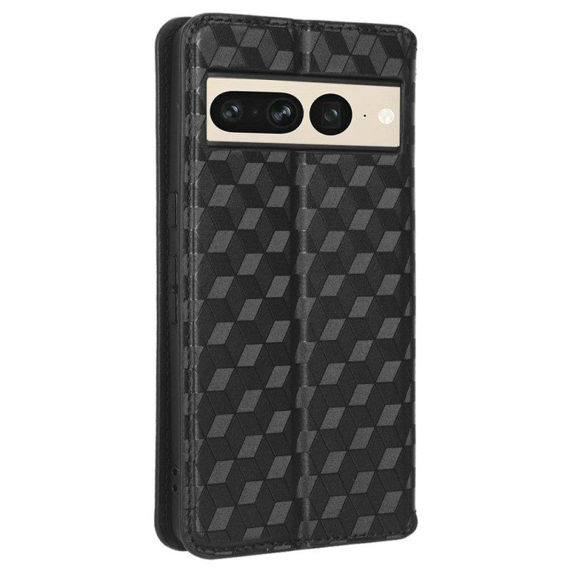 Bescherming Hoesje voor Google Pixel 7 Pro Folio-hoesje 3d Kubussen