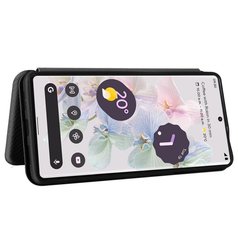 Bescherming Hoesje voor Google Pixel 7 Pro Folio-hoesje Koolstofvezel