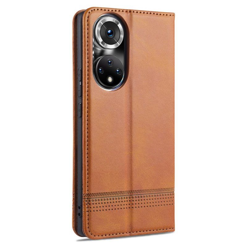 Bescherming Hoesje voor Honor 50 Folio-hoesje Azns Leerstyling