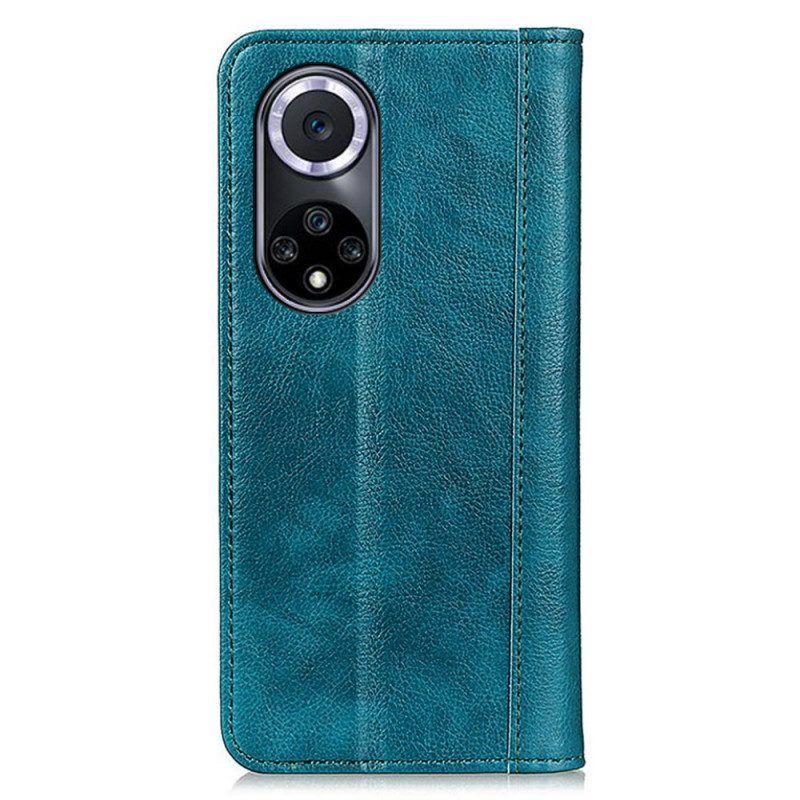 Bescherming Hoesje voor Honor 50 Folio-hoesje Elegantie Split Litchi Leer