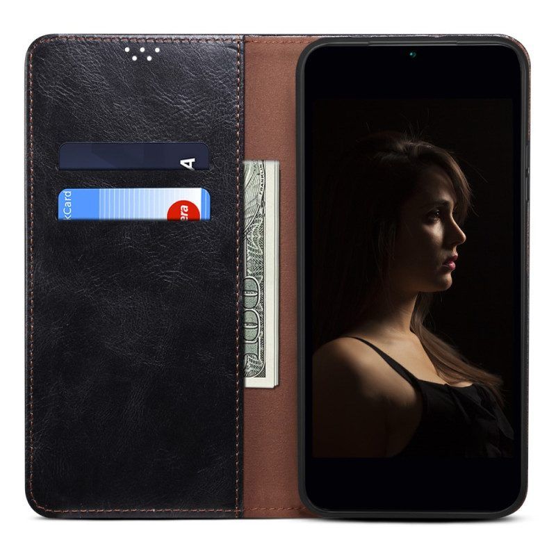 Bescherming Hoesje voor Honor 90 Pro Folio-hoesje Gewaxt Imitatieleer