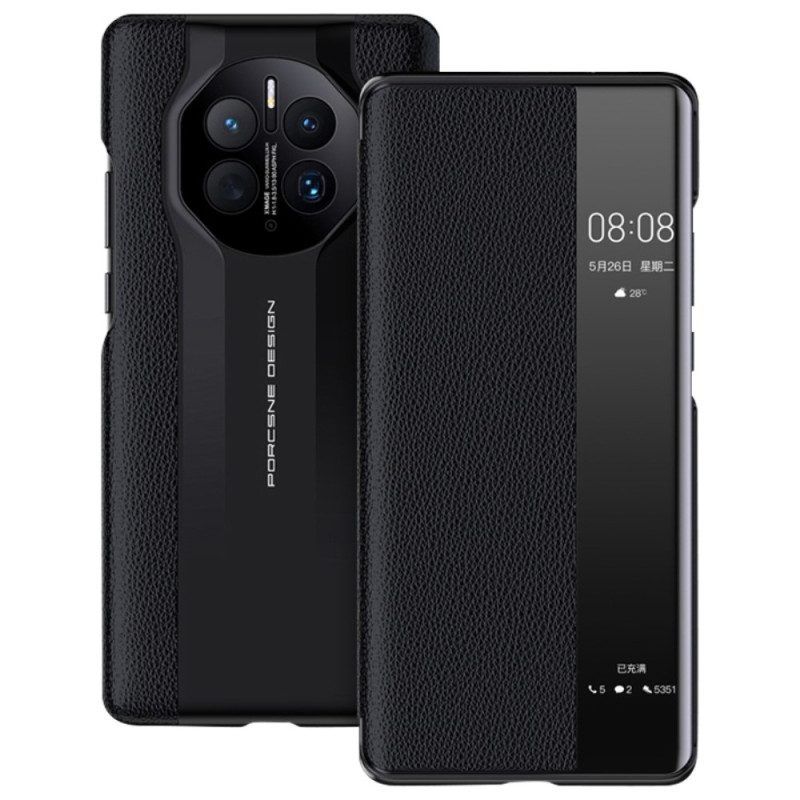 Bescherming Hoesje voor Huawei Mate 50 Pro Lychee Kunstleer