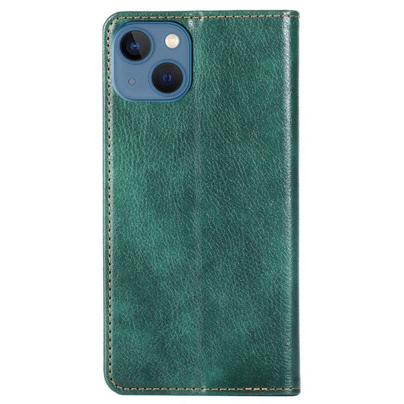 Bescherming Hoesje voor iPhone 14 Folio-hoesje Kunstleer Stiksels