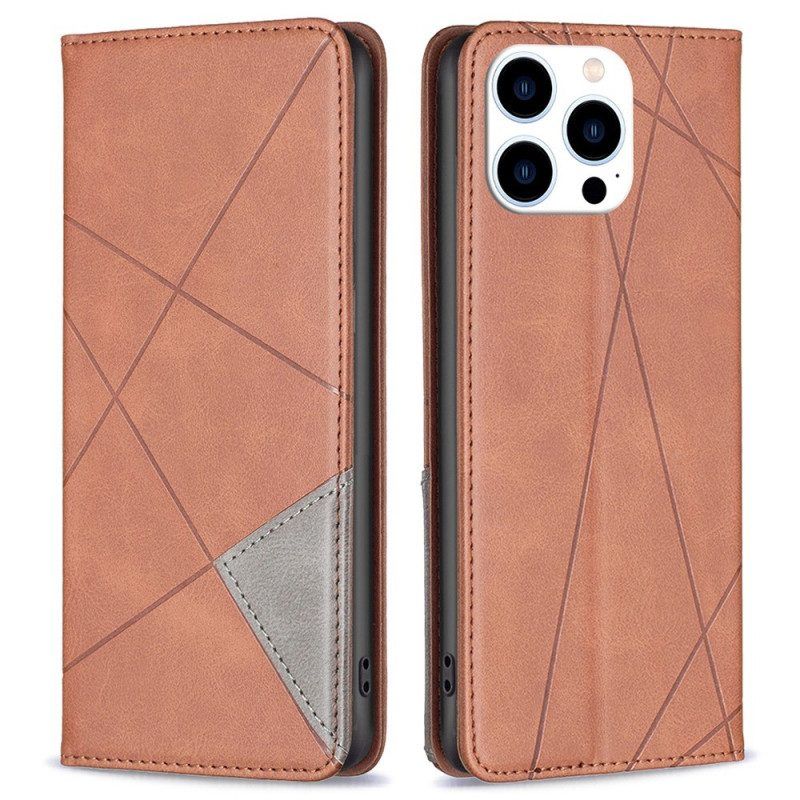 Bescherming Hoesje voor iPhone 14 Pro Folio-hoesje Geometrisch