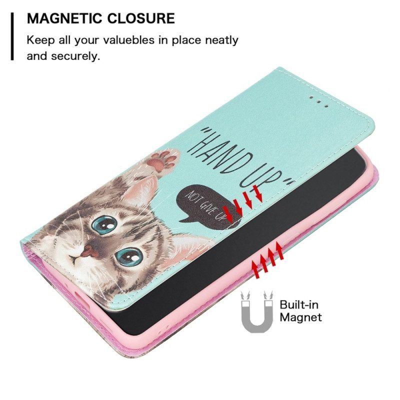 Bescherming Hoesje voor iPhone 14 Pro Max Folio-hoesje Hand Omhoog