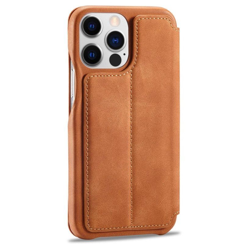 Bescherming Hoesje voor iPhone 14 Pro Max Folio-hoesje Lc.imeeke Ledereffect