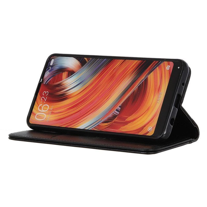 Bescherming Hoesje voor Moto G71 5G Folio-hoesje Elegantie Split Litchi Leer