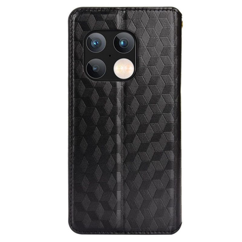 Bescherming Hoesje voor OnePlus 10 Pro 5G Folio-hoesje Diamant Leereffect