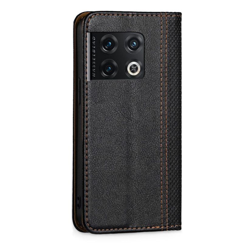 Bescherming Hoesje voor OnePlus 10 Pro 5G Folio-hoesje Vintage Kunstleer