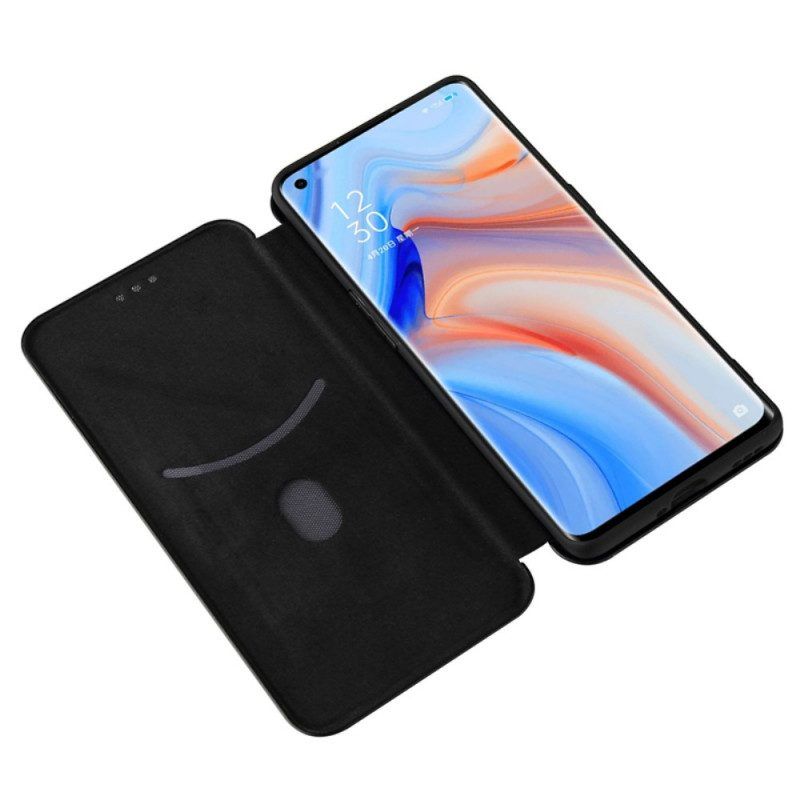 Bescherming Hoesje voor Oppo Find X3 Lite Folio-hoesje Gekleurde Koolstofsilicone