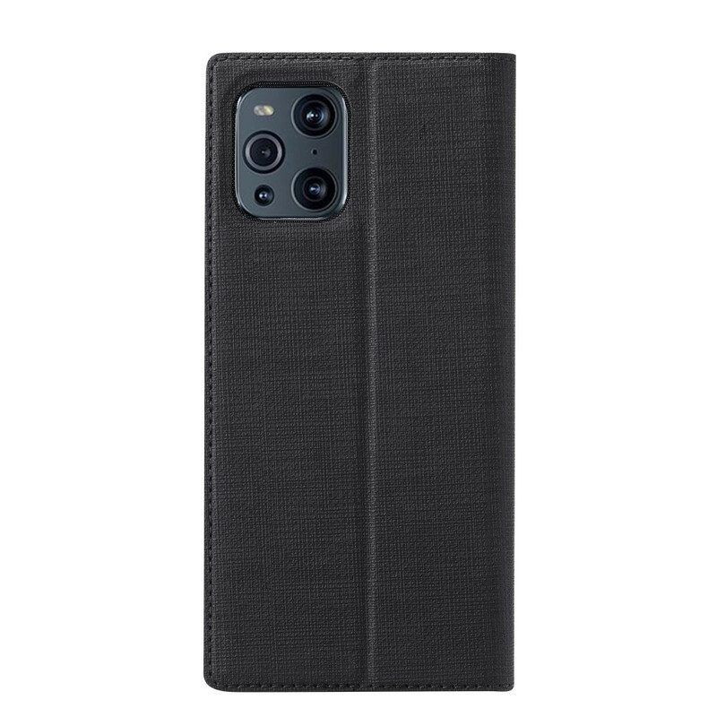 Bescherming Hoesje voor Oppo Find X3 Pro Folio-hoesje Getextureerde Vili Dmx