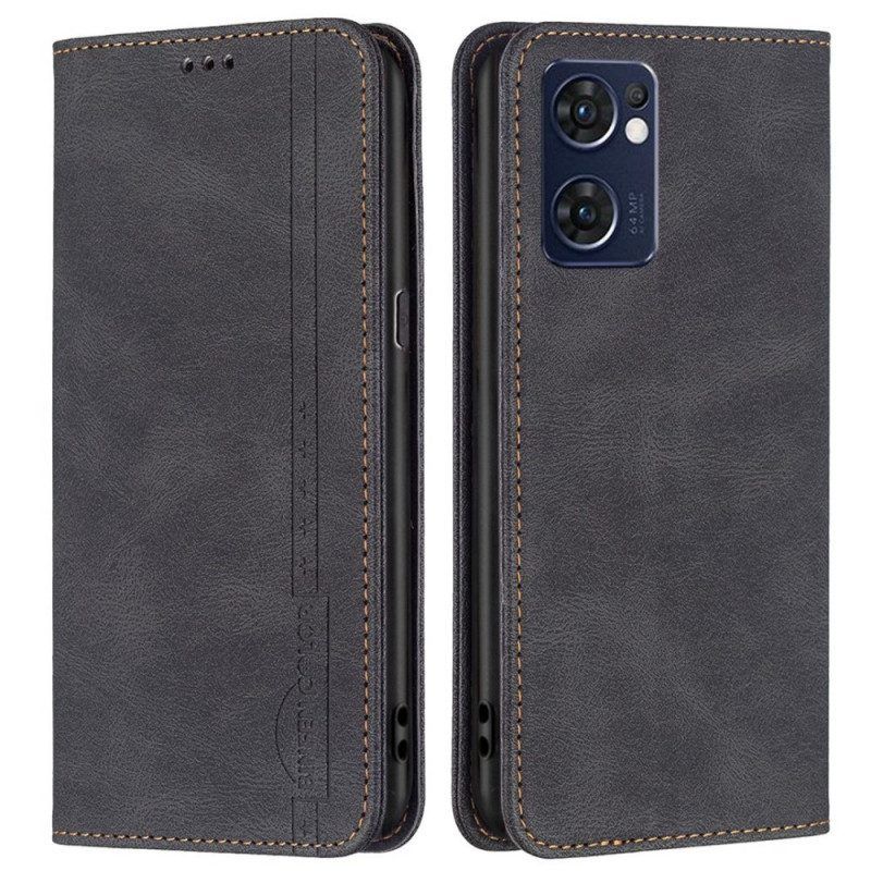 Bescherming Hoesje voor Oppo Find X5 Lite Folio-hoesje Binfen Kleur Klassiek