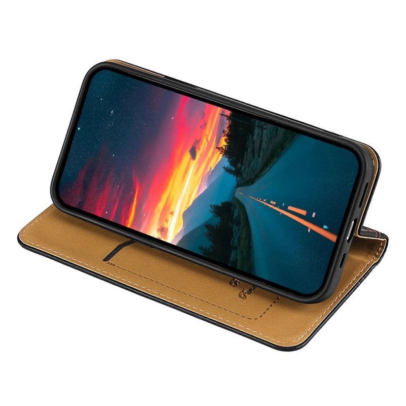 Bescherming Hoesje voor Oppo Find X5 Lite Folio-hoesje Litchi Split Lederen Stiksels