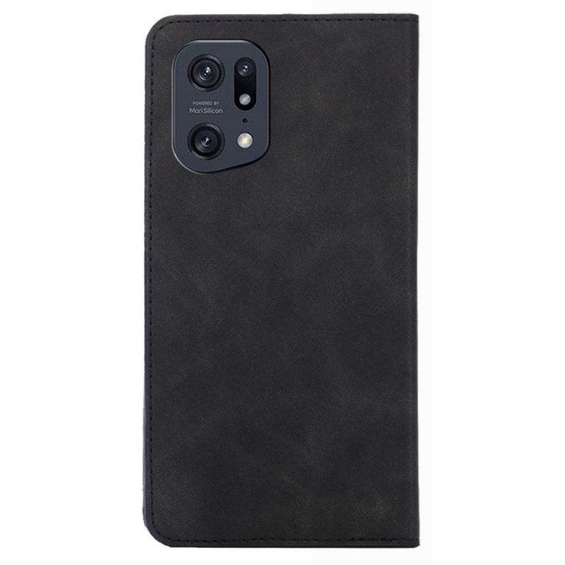 Bescherming Hoesje voor Oppo Find X5 Pro Folio-hoesje Aanraking Van De Huid