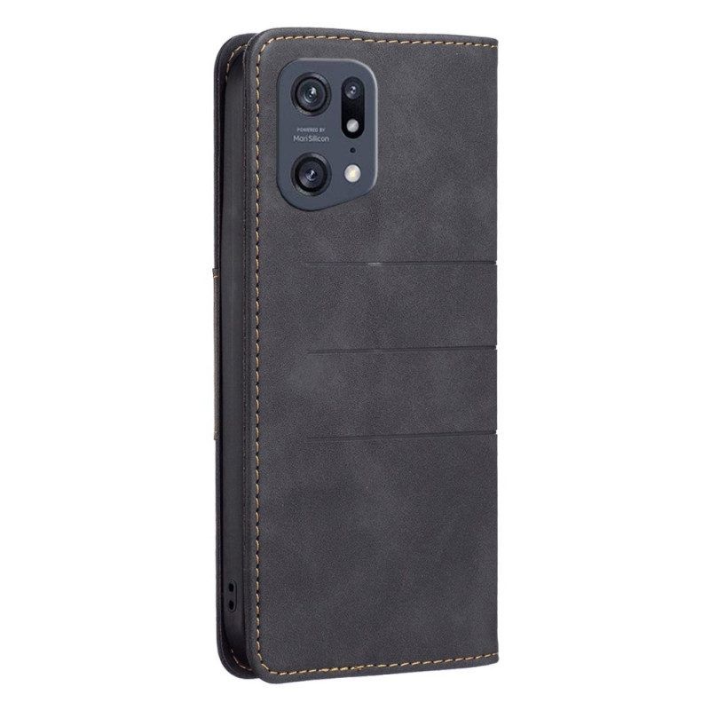 Bescherming Hoesje voor Oppo Find X5 Pro Folio-hoesje Binfen-kleur