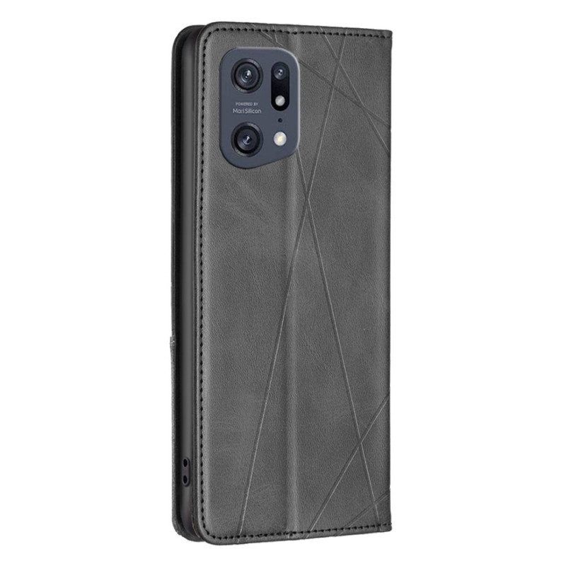 Bescherming Hoesje voor Oppo Find X5 Pro Folio-hoesje Diamanten