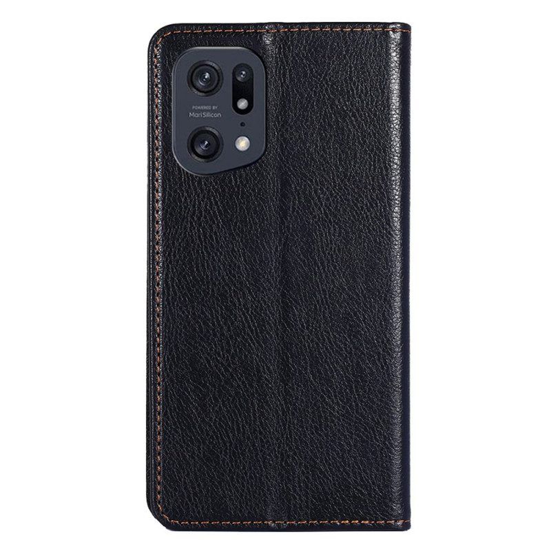 Bescherming Hoesje voor Oppo Find X5 Pro Folio-hoesje Effen Kleur