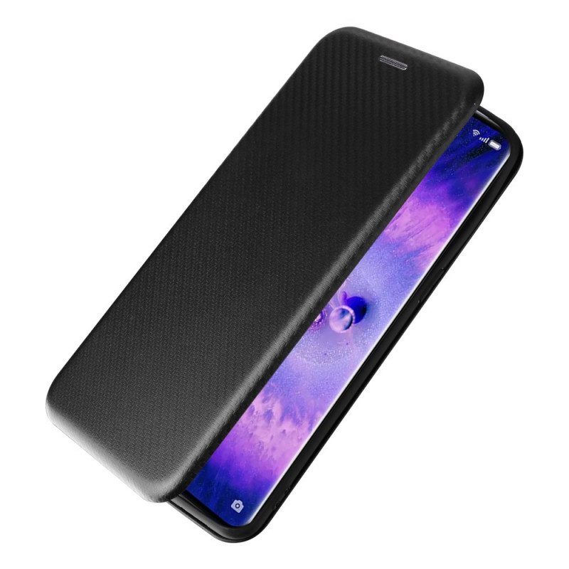 Bescherming Hoesje voor Oppo Find X5 Pro Folio-hoesje Koolstofvezel Textuur