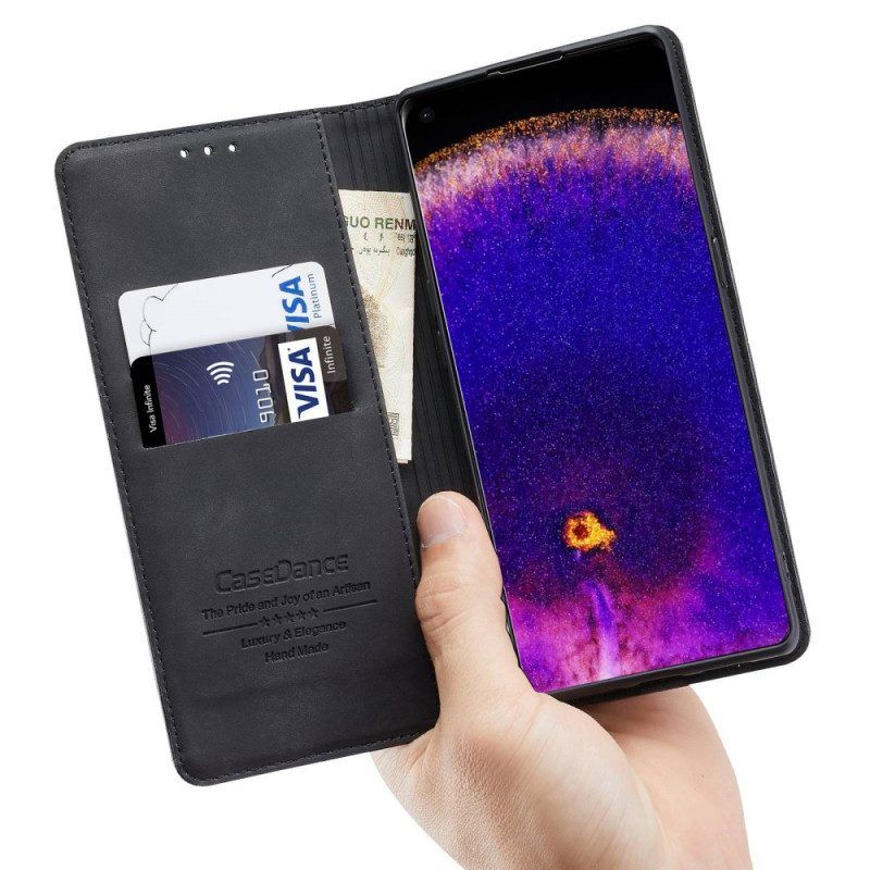 Bescherming Hoesje voor Oppo Find X5 Pro Folio-hoesje Kunstleer Casedance