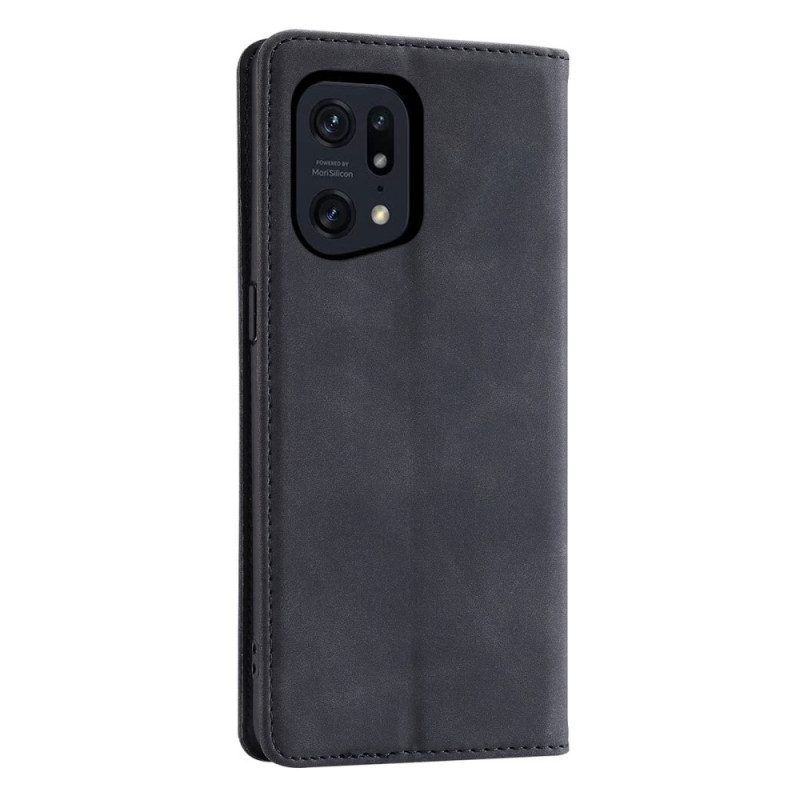 Bescherming Hoesje voor Oppo Find X5 Pro Folio-hoesje Kunstleer Casedance