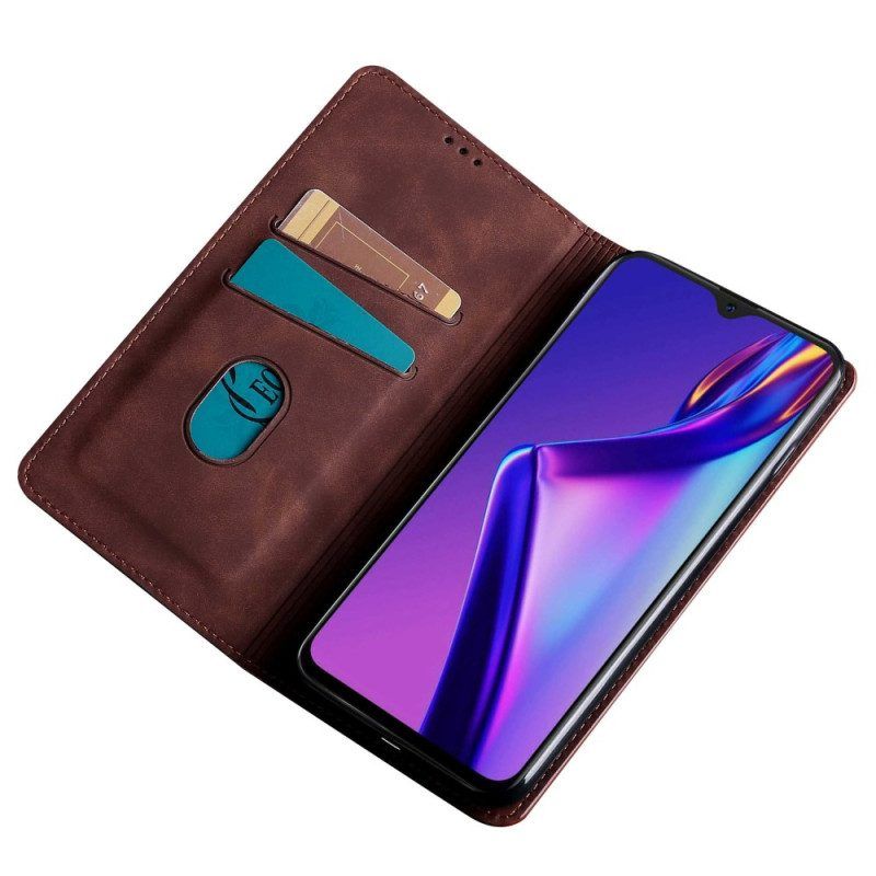 Bescherming Hoesje voor Oppo Reno 8 Folio-hoesje Leer-effect