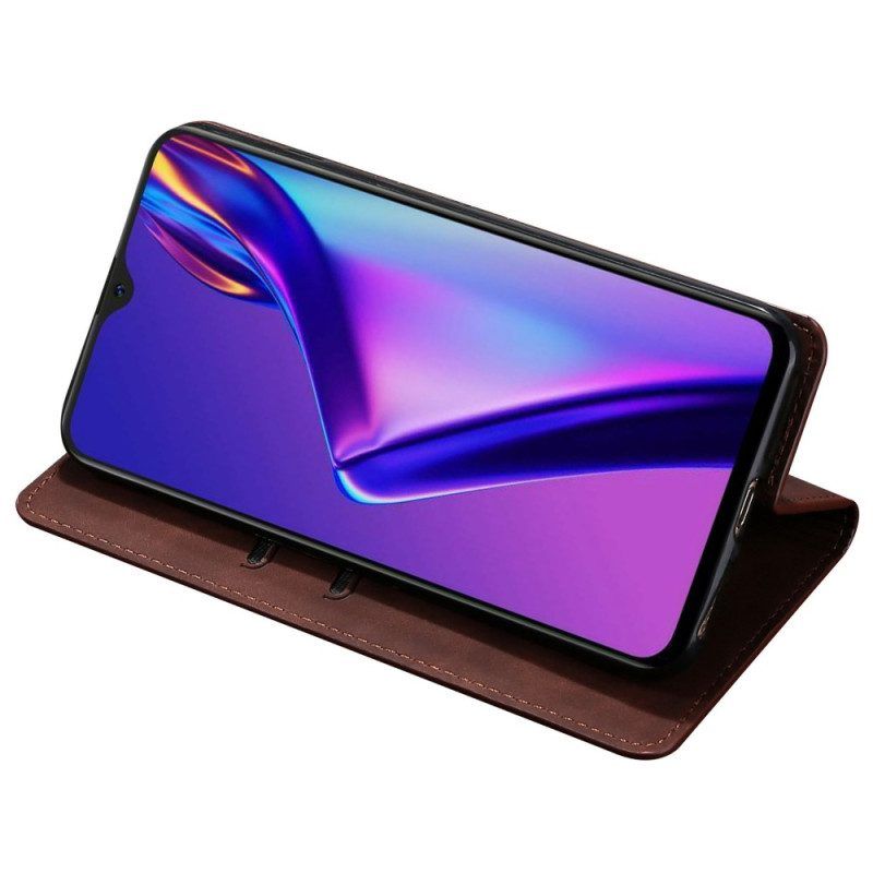 Bescherming Hoesje voor Oppo Reno 8 Folio-hoesje Leer-effect