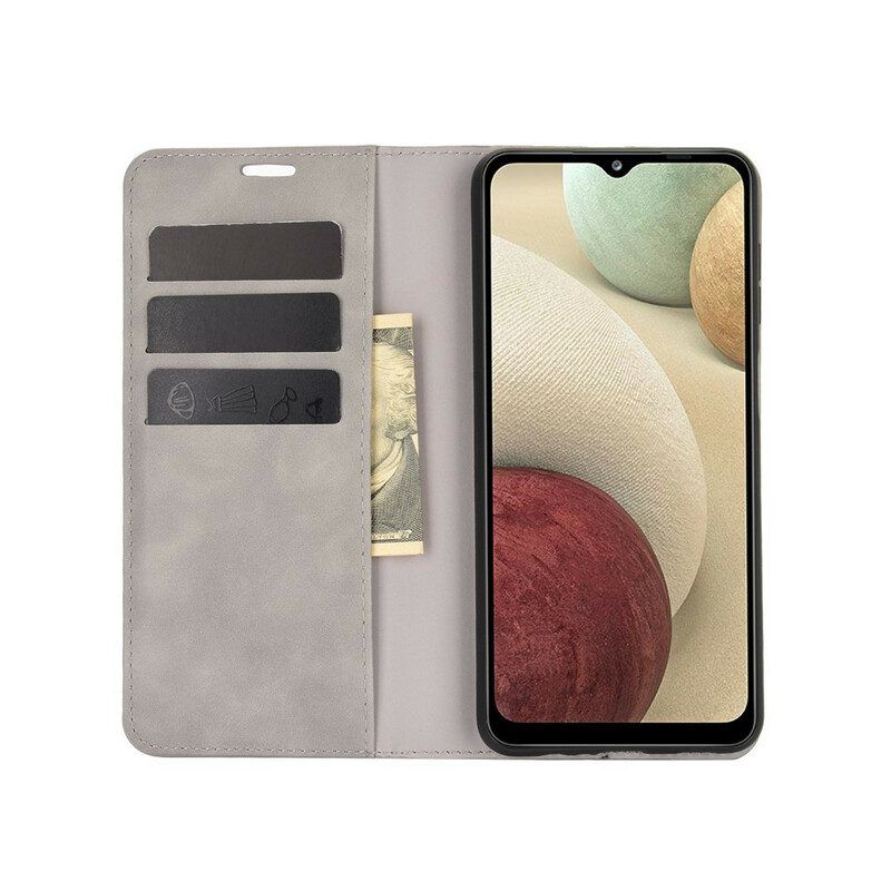 Bescherming Hoesje voor Samsung Galaxy M12 / A12 Folio-hoesje Zacht Leereffect