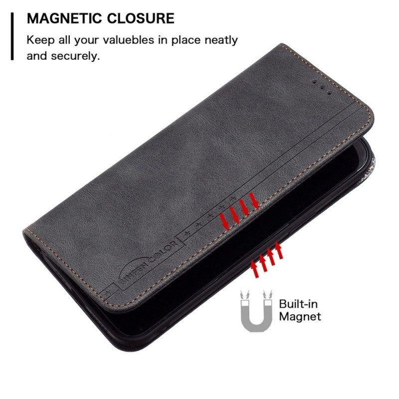 Bescherming Hoesje voor Samsung Galaxy M23 5G Folio-hoesje Binfen Kleur Rfid Leder Effect