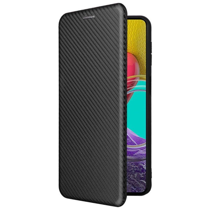 Bescherming Hoesje voor Samsung Galaxy M53 5G Folio-hoesje Koolstofvezel