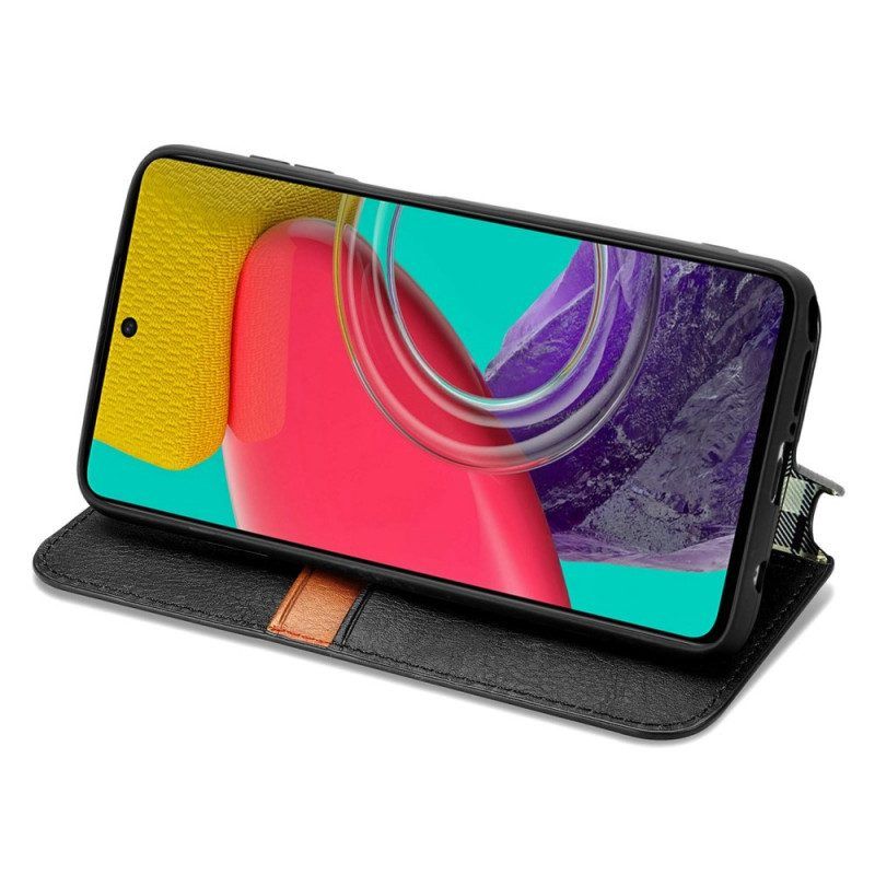 Bescherming Hoesje voor Samsung Galaxy M53 5G Folio-hoesje Patroon Met Leereffect