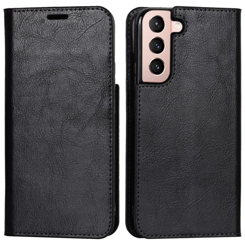 Bescherming Hoesje voor Samsung Galaxy S22 5G Folio-hoesje Echt Leer