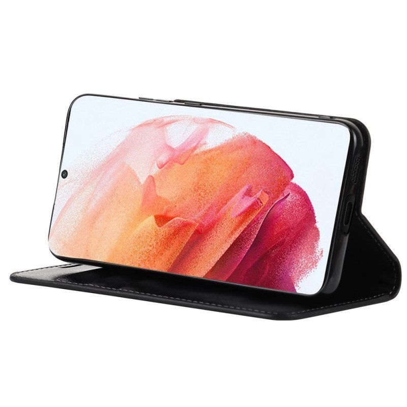 Bescherming Hoesje voor Samsung Galaxy S22 5G Folio-hoesje Echt Leer