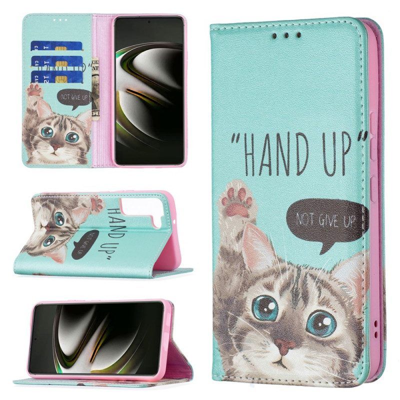 Bescherming Hoesje voor Samsung Galaxy S22 5G Folio-hoesje Hand Omhoog