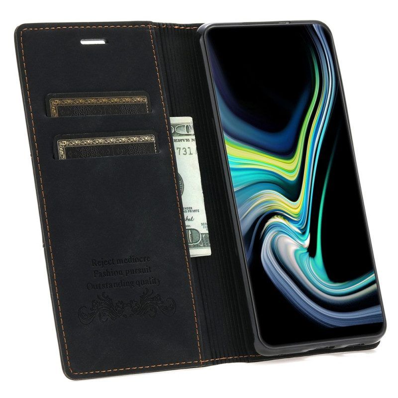 Bescherming Hoesje voor Samsung Galaxy S22 5G Folio-hoesje Stijl Lederen Stiksels Magnetische Sluiting