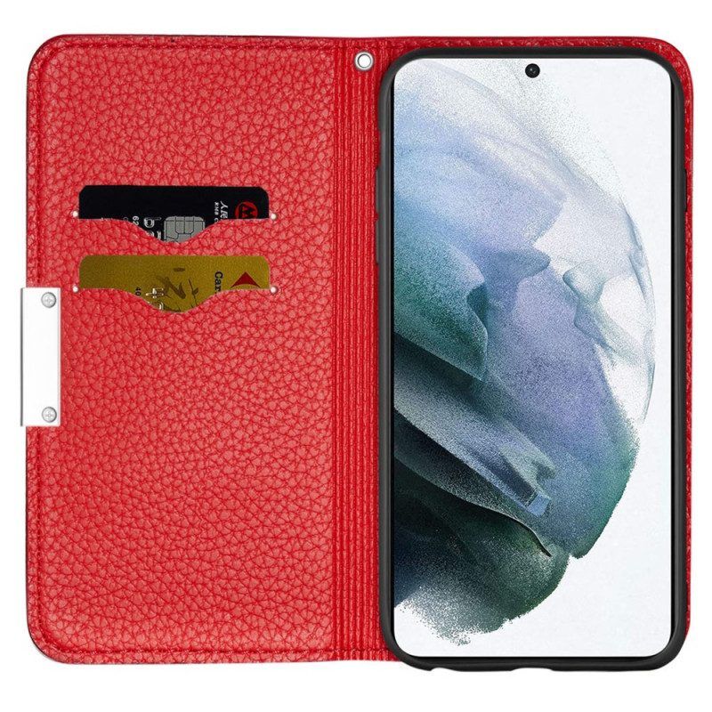 Bescherming Hoesje voor Samsung Galaxy S22 Plus 5G Folio-hoesje Imitatieleer Litchi Ultra Chic