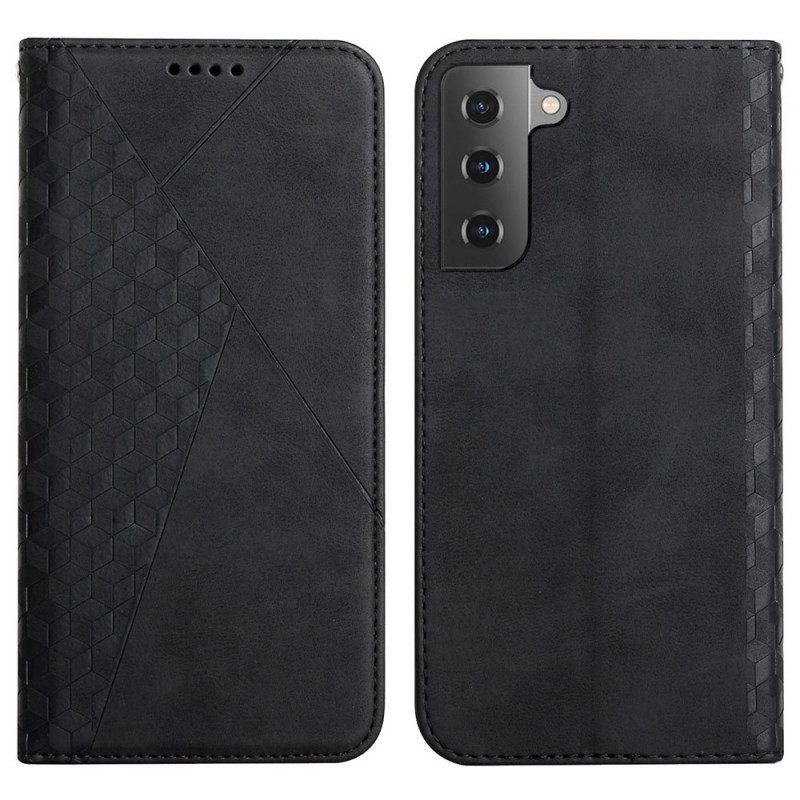 Bescherming Hoesje voor Samsung Galaxy S22 Plus 5G Folio-hoesje Leerstijl Met Diamanttextuur