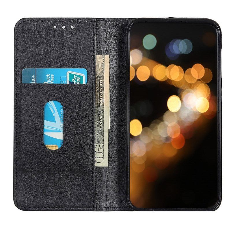 Bescherming Hoesje voor Samsung Galaxy S22 Ultra 5G Folio-hoesje Elegantie Split Litchi Leer