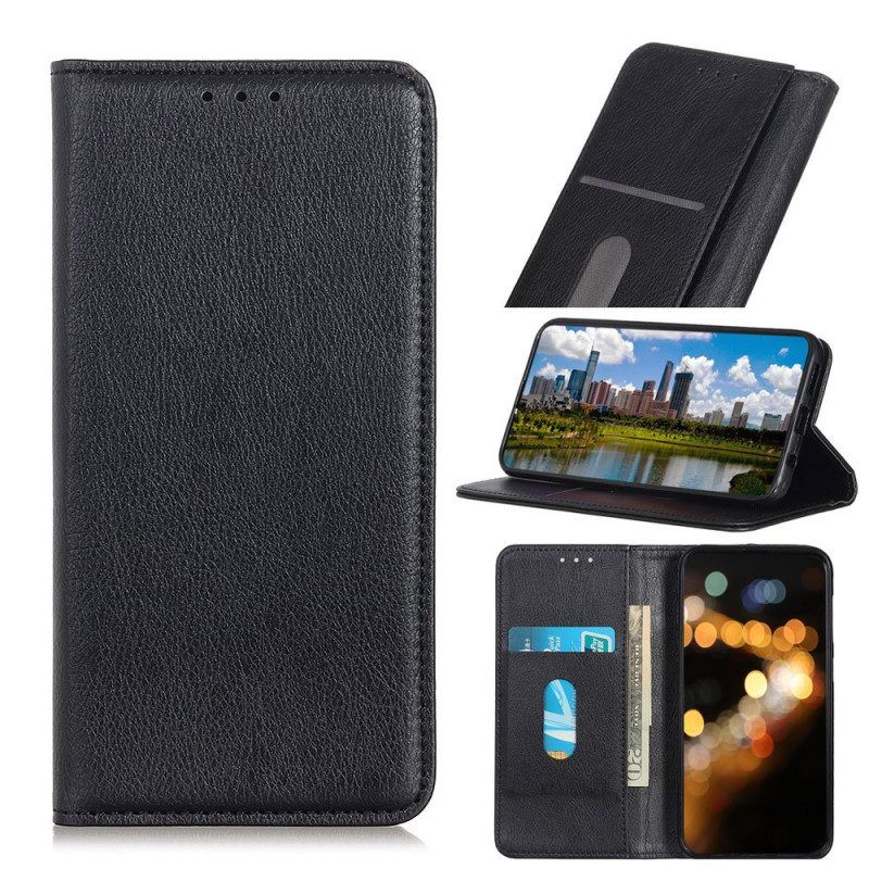 Bescherming Hoesje voor Samsung Galaxy S22 Ultra 5G Folio-hoesje Elegantie Split Litchi Leer