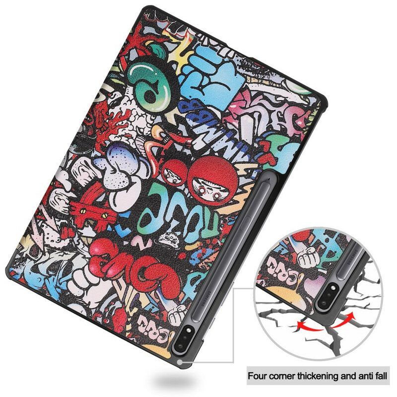 Bescherming Hoesje voor Samsung Galaxy Tab S8 Plus / Tab S7 Plus Verbeterde Graffiti