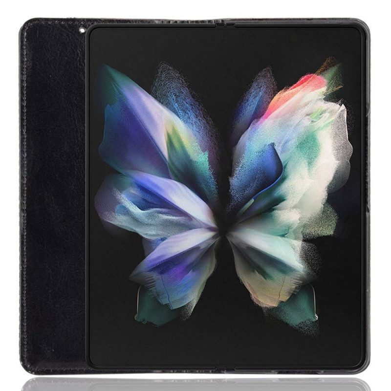 Bescherming Hoesje voor Samsung Galaxy Z Fold 4 Folio-hoesje Retro Pennenopslag