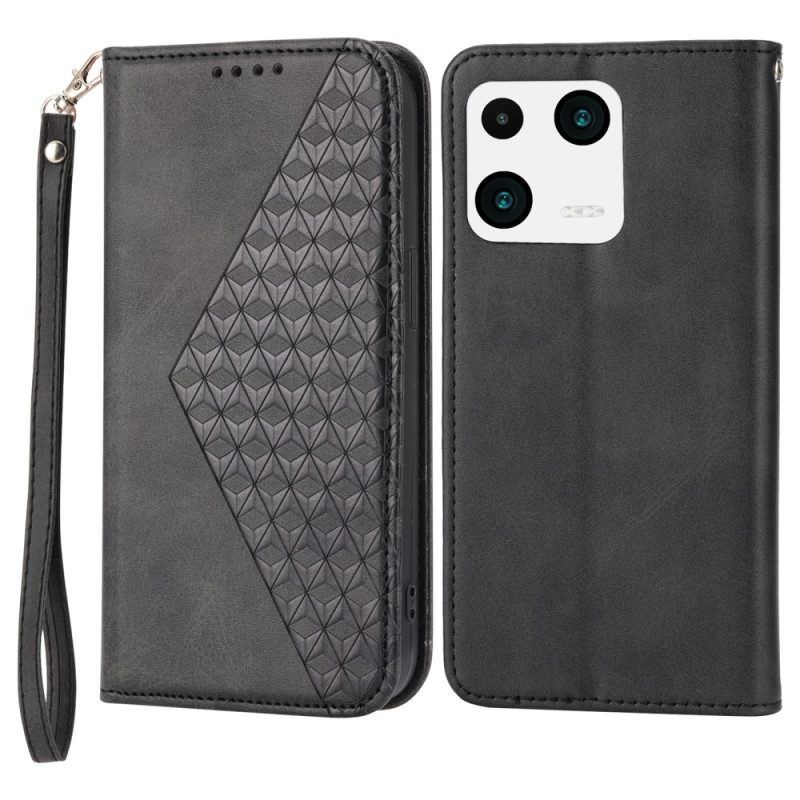 Bescherming Hoesje voor Xiaomi 13 Pro Folio-hoesje Stijl Leer 3d-patroon