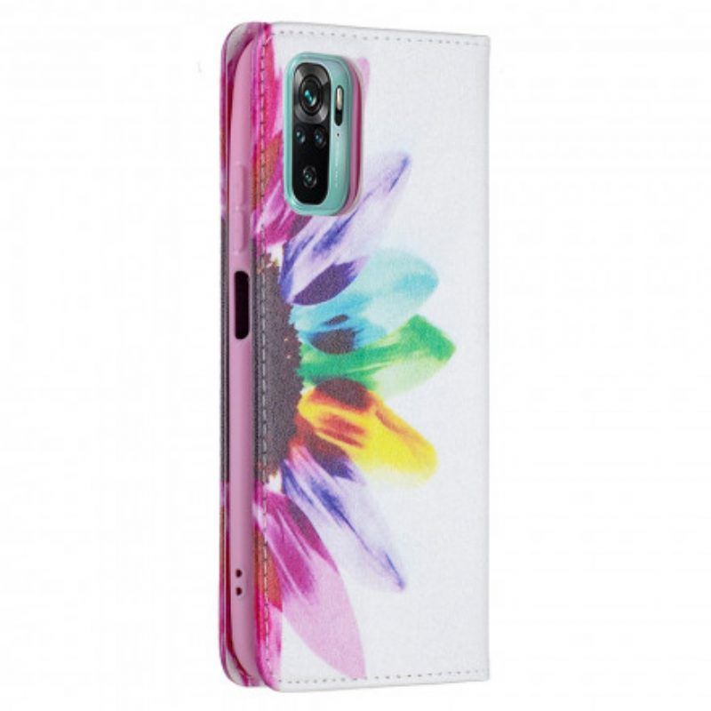 Bescherming Hoesje voor Xiaomi Redmi Note 10 / 10S Folio-hoesje Waterverf Bloem